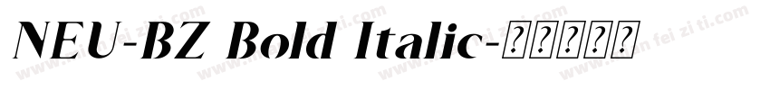 NEU-BZ Bold Italic字体转换